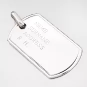 Strieborný prívesok - armádna známka P1400424-0009-SLX