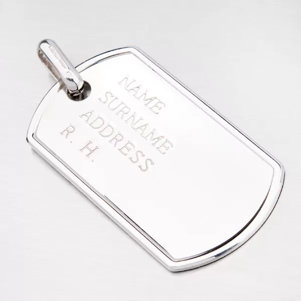 Strieborný prívesok - armádna známka P1400424-0009-SLX