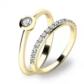 Set zásnubných prsteňov zo žltého zlata 10807-SET01-ZZ