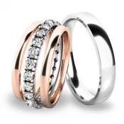 Snubné prstene set zo zlata SP-61045-SET02