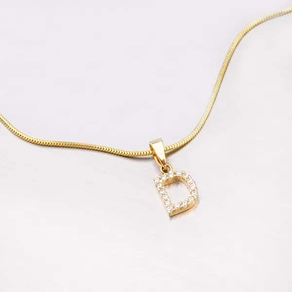 Zlatý prívesok písmeno D - zlato 585 13-152-D