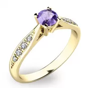 Dámsky prsteň s tanzanitmi a diamantmi 10745z-tznt