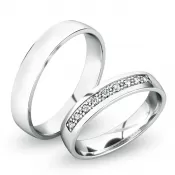 Snubné prstene z bieleho zlata SP-61058
