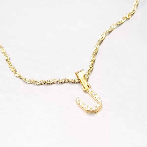 Zlatý prívesok - písmeno U 13-152-U