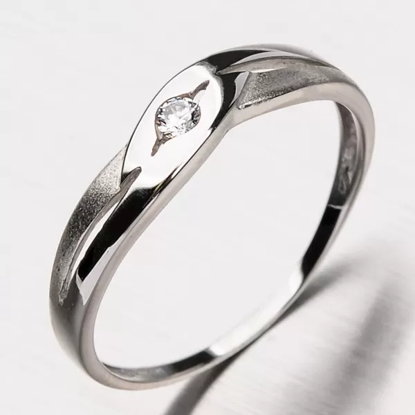 Zlatý prsteň so zirkónom DZ1776-B