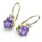 Náušnice s ametystmi a diamantmi 10857-ZL-AME