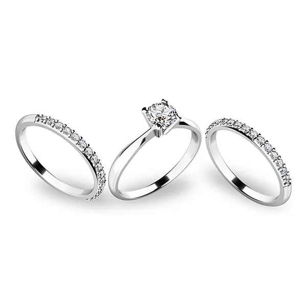 Krásny set zásnubných prsteňov 10770-SET02-BB