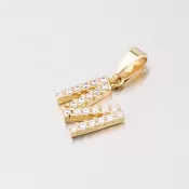 Zlatý přívěsek - zlato 585 písmeno M 13-152-M