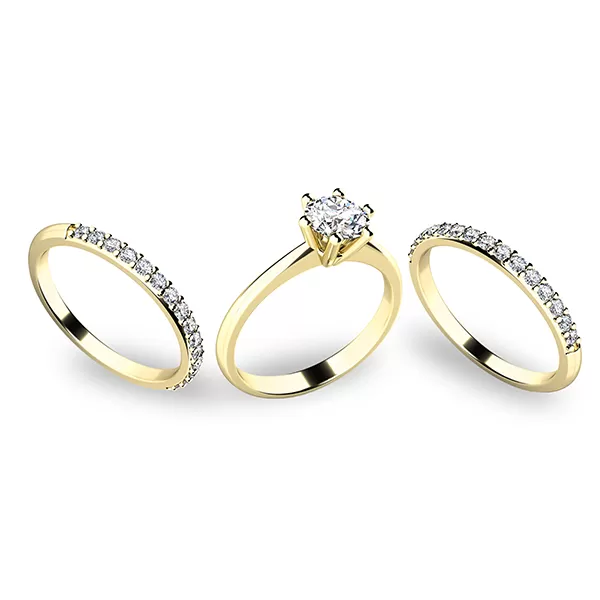 Zásnubný set zo žltého zlata 10720-SET02-ZZ