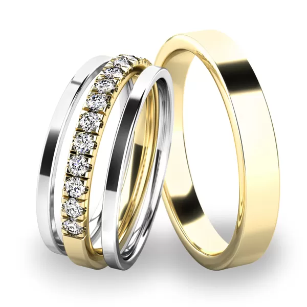 Set snubných prsteňov SP-61061-SET04