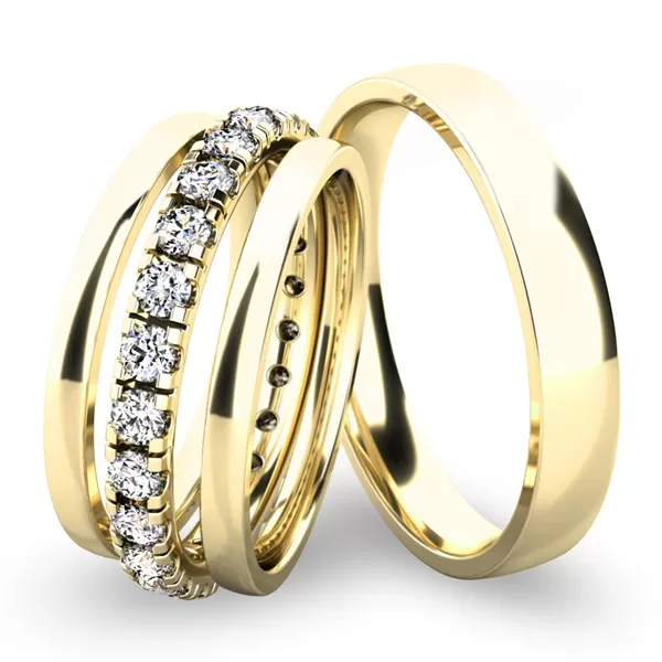 Snubné prstene set zo zlata SP-61045-SET04