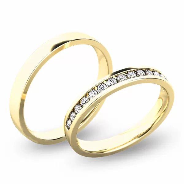 Snubné prstene - biele zlato SP-61049