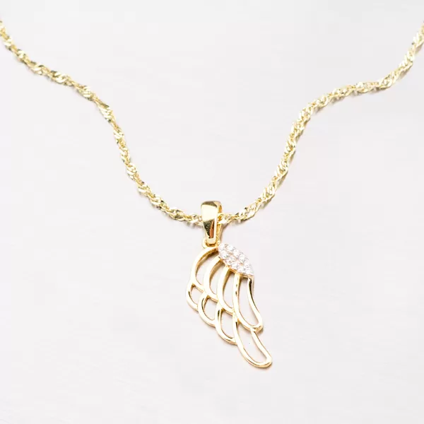 Anjelské krídlo - prívesok zo žltého zlata 43-21392