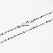 Strieborná retiazka zdobená facetami CHRS-TUBE2BRT-FT-030