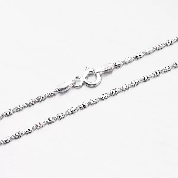 Strieborná retiazka zdobená facetami CHRS-TUBE2BRT-FT-030