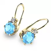 Krásne náušnice s topazmi a diamantmi 10857-ZL-TPZ