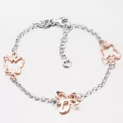 Strieborný náramok s motýľmi B1402015-0331-SLX