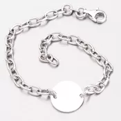 Strieborný náramok s doštičkou na rytinu B1604196-1264-SLX