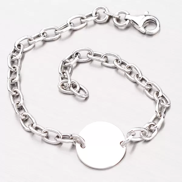 Strieborný náramok s doštičkou na rytinu B1604196-1264-SLX