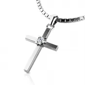 Zlatý kríž s diamantom 10872-B-DIA