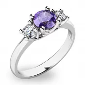 Dámsky prsteň s tanzanitmi a diamantmi 10803b-tznt