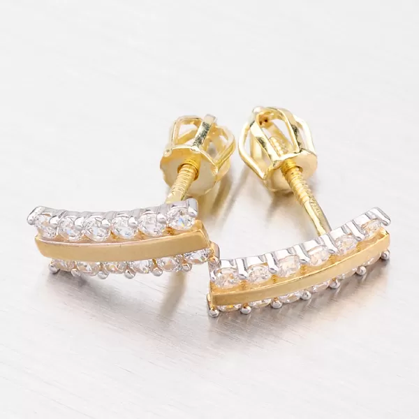 Kôstkové náušnice zo zlata 42-31044