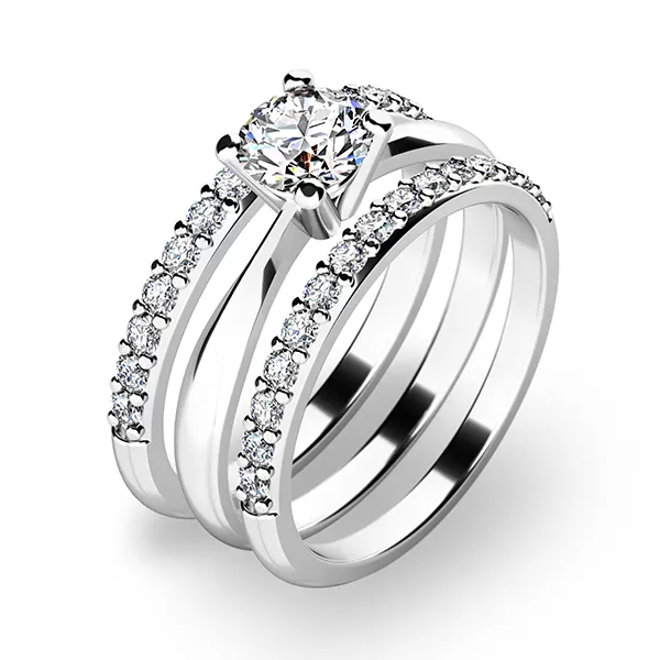 Krásny set zásnubných prsteňov 10770-SET02-BB