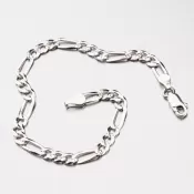 Strieborný gravírovaný náramok Figaro 3+1 CHRS-073-120-FLAT-PSP