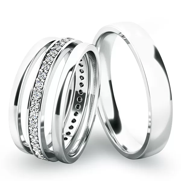 Set snubných prsteňov zo zlata SP-61044-SET02