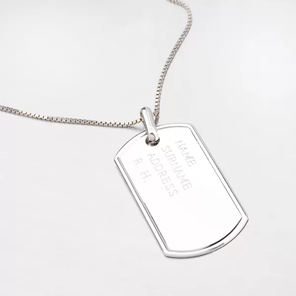 Strieborný prívesok - armádna známka P1400424-0009-SLX