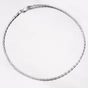 Krútený strieborný náhrdelník CHRS-SPRING-OM13L-TW-130-RET