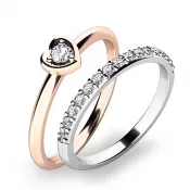 Nádherný set zásnubných prsteňov z ružového zlata 10849-SET01-RB