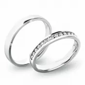 Snubné prstene - biele zlato SP-61049