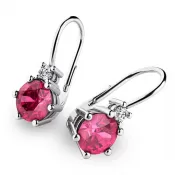 Náušnice s turmalínmi a diamantmi 10857-B-TUR