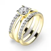 Set zásnubných prsteňov v žltom zlate 10770-SET02-ZZ