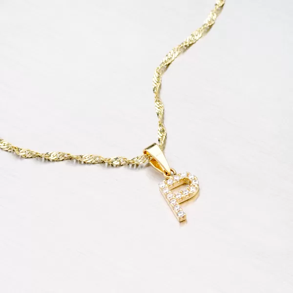 Zlatý prívesok - písmeno P 13-152-P