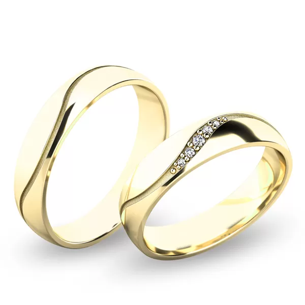 Snubné prstene zo žltého zlata SP-61064