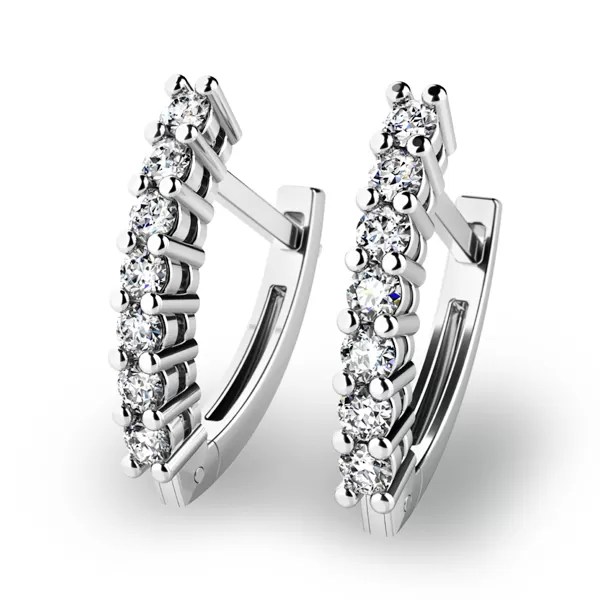 Dámske náušnice biele zlato 585/1000 prírodný diamant 0,650 ct G/SI visiace diamanty 10897-B-DIA