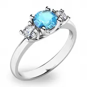 Prsteň s topazom a diamantmi 10803B-TPZ