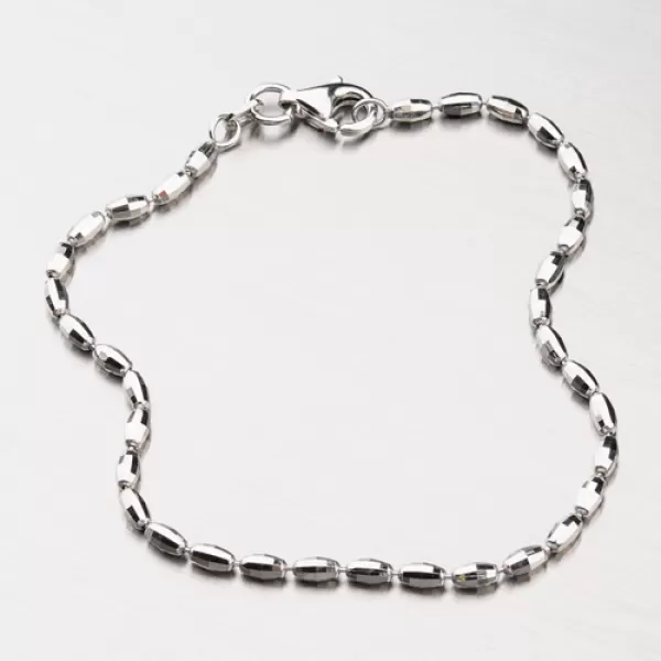 Strieborný náramok z oválnych ozdôb CHRS-RICE-D/C-002