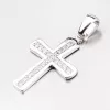 Prívesok z bieleho zlata v tvare kríža 43-21347