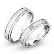 Snubné prstene z bieleho zlata SP-61055B