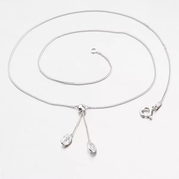Náhrdelník zo striebra so zirkónmi M3337B
