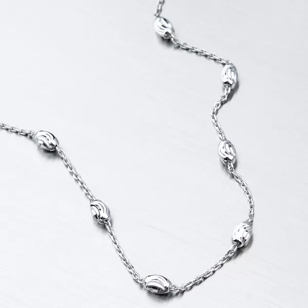 Strieborná retiazka s oválnymi ozdobami CHRS-ST-OV-C0001-003