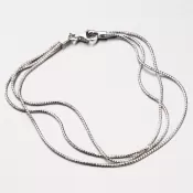Strieborný náhrdelník SNAKE CHRS-13-RDIS16-3F