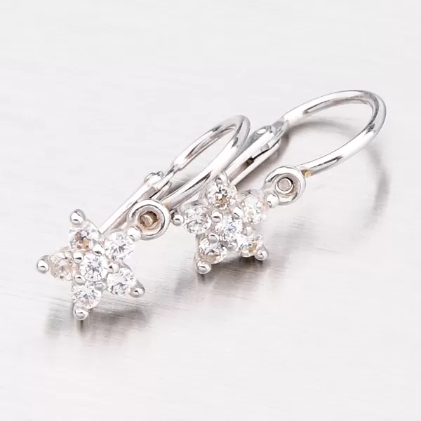 Náušničky so zirkónmi zo žltého zlata 52DN-2118BBB