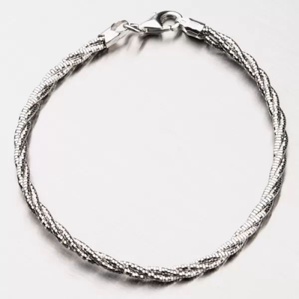 Krútený strieborný náramok CHRS-SPRING-OM13L-TW-130