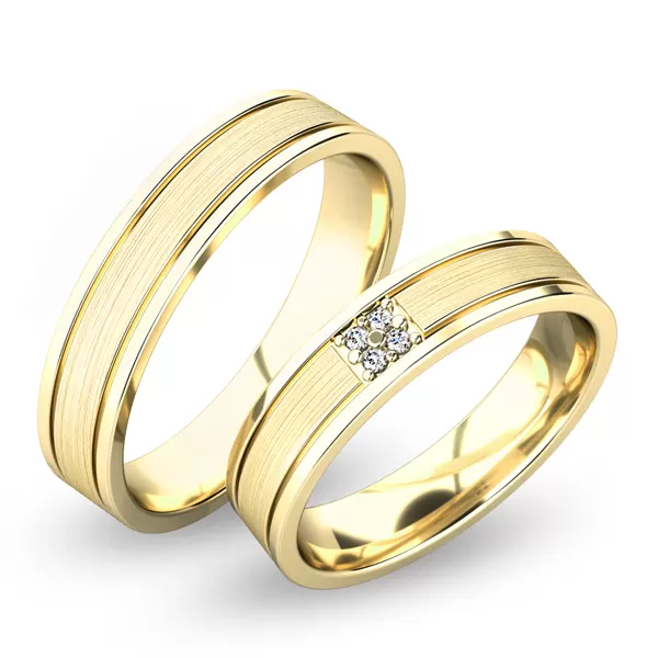 Snubné prstene z bieleho zlata SP-61055B