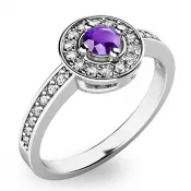 Dámsky prsteň s tanzanitmi a diamantmi 10802-B-TNTT