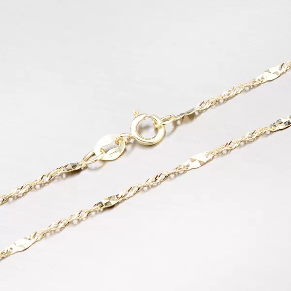 Zlatý náramok zdobený gravírovanými plôškami 44-1699